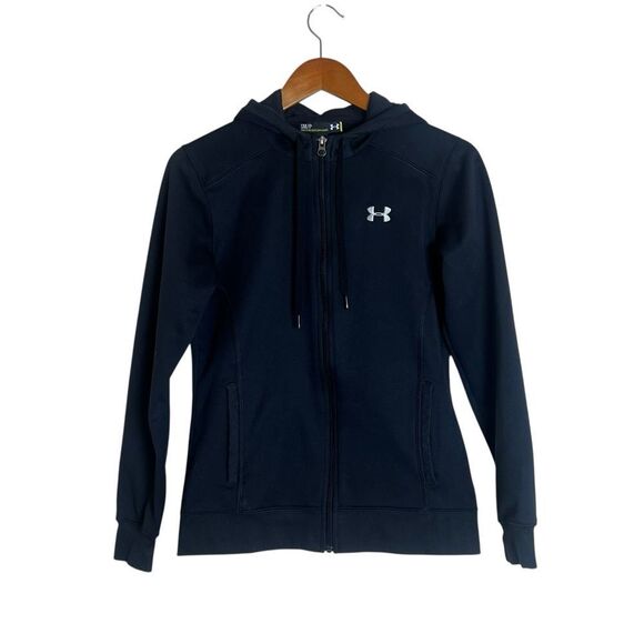 Under Armour black fleece full zip sweater - Picture 1 of 7